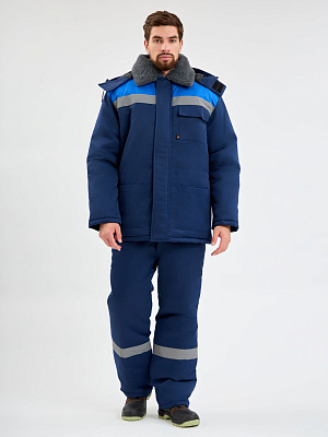 Костюм зимний Квайл-1 СОП (тк.Смесовая,210) брюки, т.синий/васильковый Факел Спецодежда в Ханты-Мансийске