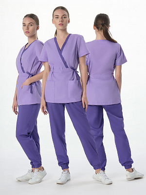 Костюм женский Симпл-001 (тк.Смесовая,120) MedLine, фиолетовый/сирень MedLine в Ханты-Мансийске
