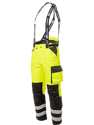 Зимние сигнальные брюки Brodeks KW 308, желтый/черный Brodeks в Ханты-Мансийске