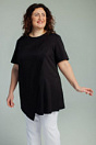 Блуза со складками PLUS SIZE, черная